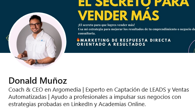 Donald Muñoz foto de perfil LinkedIn
