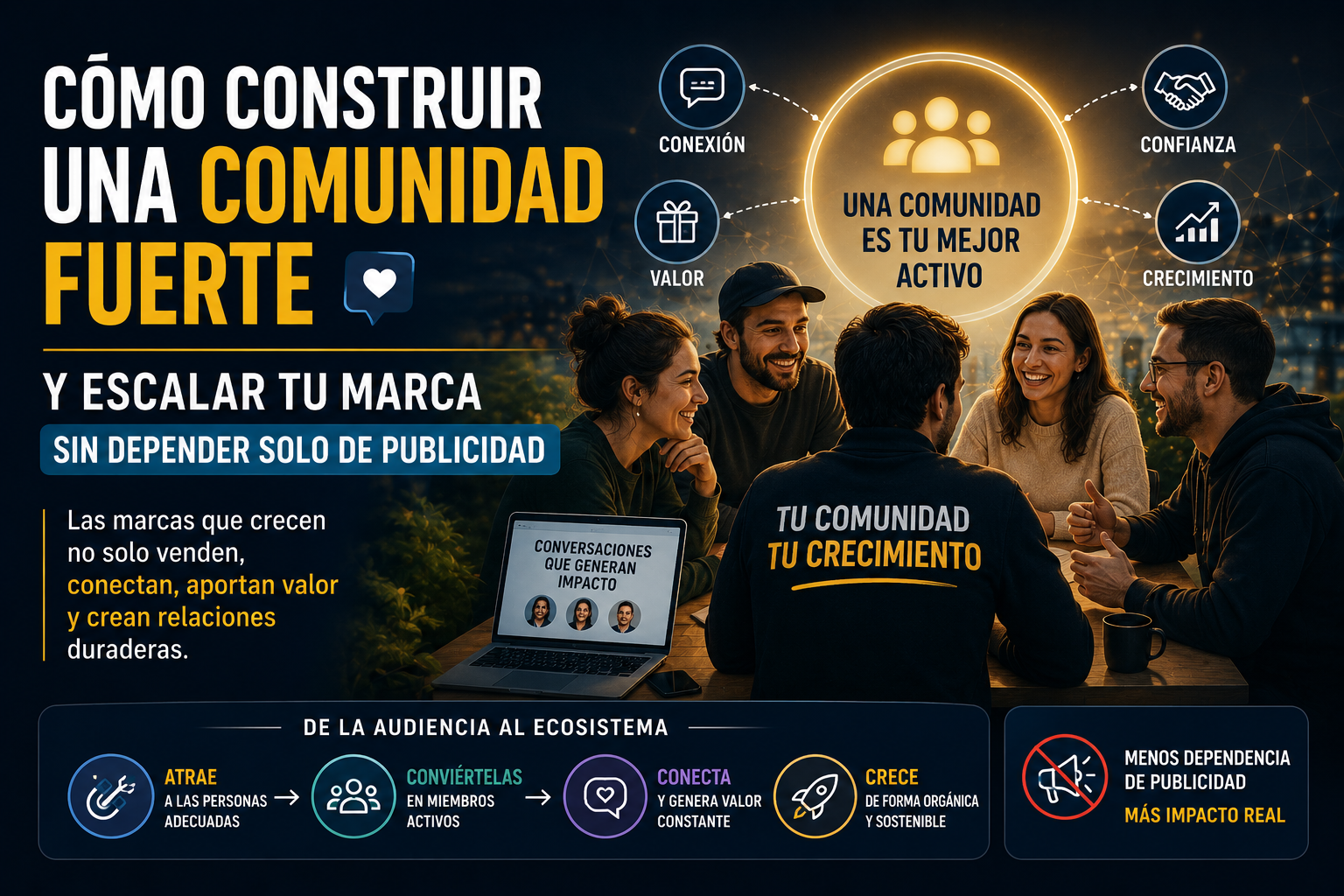 Cómo construir una comunidad fuerte y crecer sin depender de publicidad