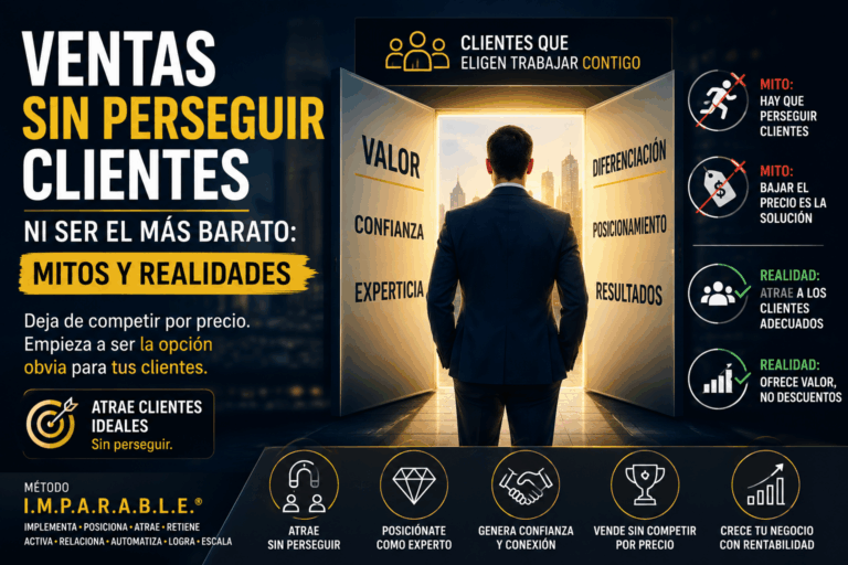 Cómo vender sin perseguir clientes ni competir por precio