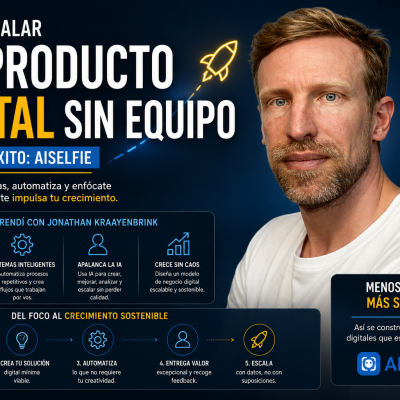 Cómo escalar un producto digital sin equipo: el caso de AISelfie